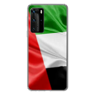 Produktbild von MuchoWow® Handyhülle Schutzhülle Hülle für Huawei P40 Pro Die Flagge der Vereinigten Arabischen Emirate Silikon Softcase Handy Hülle - Schutz