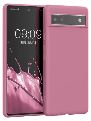 Produktbild von kwmobile Handyhülle für Google Pixel 6a Hülle - TPU Case - Kabelloses Laden - Schutzhülle Cover in Dark Rose