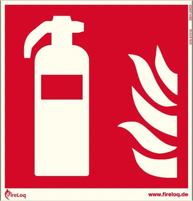 Produktbild von Feuerlöscher Symbol 20cm Kunststoffplatte selbstklebend nachleuchtend