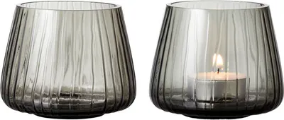 Produktbild von Bitz Kusintha Teelichthalter smoke 7,5 cm Set 2