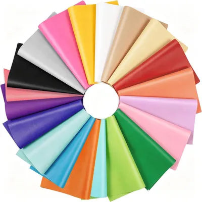 Imagen del producto de Papel de seda de colores, 70 x 50 cm, 100 unidades, 20 colores, para manualidades