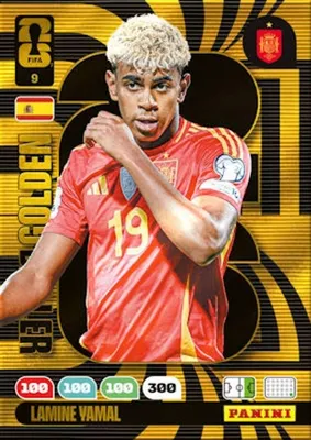 Image de PANINI FIFA WORLD CUP 2026 Adrenalyn XL Golden Baller 9 card – LAMINE YAMAL