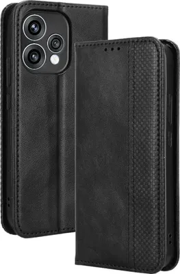 Produktbild von OPPO Reno15 Hülle - Coverup Vintage Style Klapphülle - Schwarz