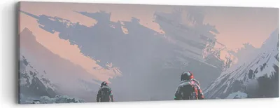 Produktbild von Bild auf Leinwand - Leinwandbild - Kosmos Planet - 90x30cm - Wand Bild - Wanddeko - Wandbilder - Leinwanddruck - Bilder - Kunstdruck - Wanddekoration - Leinwand bilder - Wandkunst - AB90x30-3906