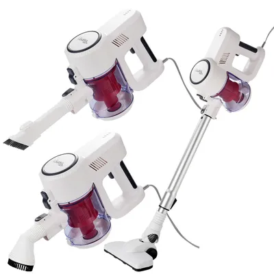 Produktbild von Leistungsstarker 2in1 Zyklon Staubsauger 500W (15kPa): Hand- & Bodensauger mit HEPA-Filter. 800ml Behälter, 4,9m Kabel - Für Allergiker & Reinigung