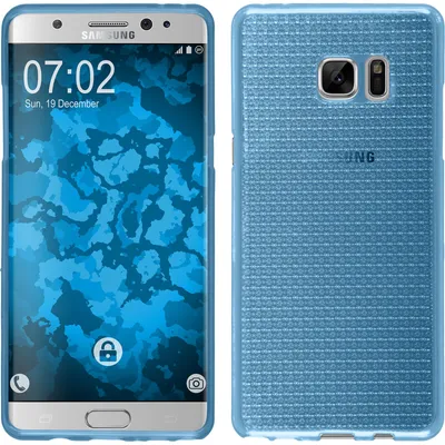 Produktbild von PhoneNatic Case kompatibel mit Samsung Galaxy Note FE - hellblau Silikon Hülle Iced Cover