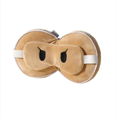 Immagine prodotto di INF Cuscino da viaggio 2 in 1 a forma di U con maschera per gli occhi
