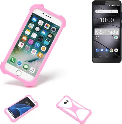 Produktbild von K-S-Trade Handy Hülle kompatibel mit Gigaset GS100 Schutz Hülle Bumper Silikon Schutz Hülle Cover Case Silikoncase Silikonbumper TPU Softcase