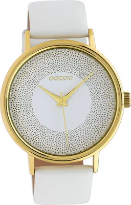Produktbild von Oozoo Damen Armbanduhr weiß Analog C10576 Timepieces Lederarmband D2UOC10576