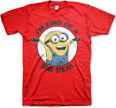 Produktbild von Minions - I'm Kind Of A Big Deal T-Shirt - Medium - Red