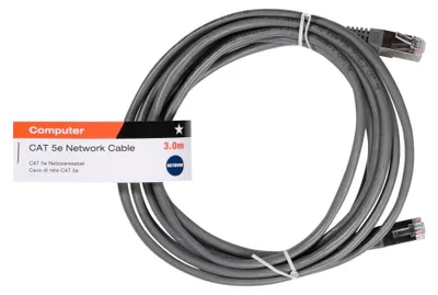 Produktbild von ViVanco™PS B/CK 132/3, 3 m, Cat5e, RJ-45, RJ-45, Grau