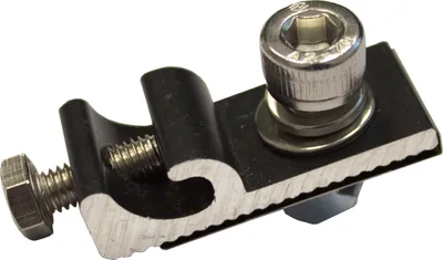 Produktbild von 100x Kabelklemme Erdungsklemme Alu schwarz für PV Alu Solarprofil 40x40 mm mit Nut