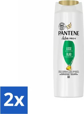 Immagine prodotto di Pantene - Shampoo - Lisci e setosi - Nutre e rinforza - Per capelli crespi - 225 ml - Value pack - 2 pezzi