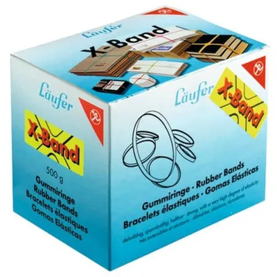 Produktbild von Gummibänder X-Band 80x11mm/50mm bunt sortiert 500g