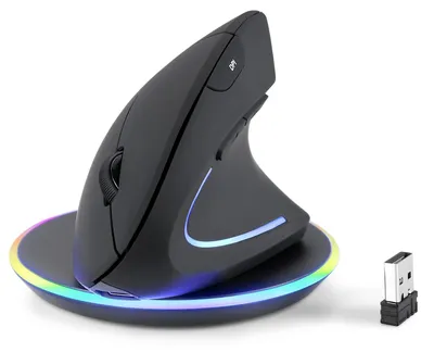 Produktbild von Perixx PERIMICE-713RX Kabellose Wiederaufladbare Vertikale Maus, Duo Kabelgebund