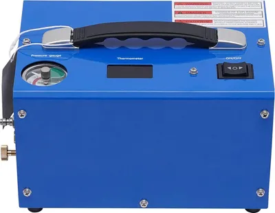 Produktbild von PCP Hochdruckluftkompressor - 250 W 220V/110V/12V - 4500 PSI (310 bar) - 3-stufige Kompression - Ölfrei - Für 0,2–1 L Tanks - Blau