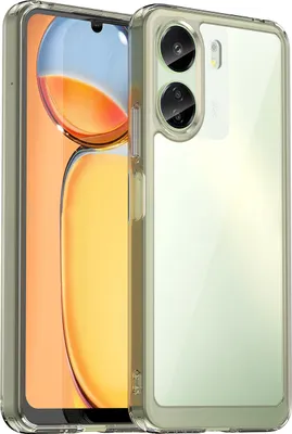 Produktbild von Schutzhülle für Xiaomi Redmi 13C /Poco C65 Klar Rückseite Stoßfeste TPU Silikon Bumper Hülle Grau