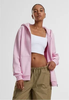 Obrázok produktu pre Dámská mikina na zip Urban Classics Ladies Fluffy Zip Hoody softpink - M