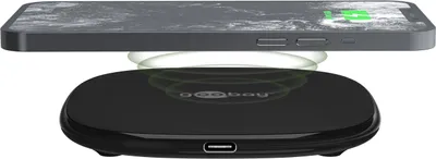 Produktbild von Goobay Kabelloses Schnellladegerät 15 W, geeignet für Smartphones und Geräte mit Qi-Standard