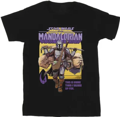 Obrázok produktu pre Star Wars - Pánske tričko "The Mandalorian More Than I Signed Up For" BI47276 (L) (Black)
