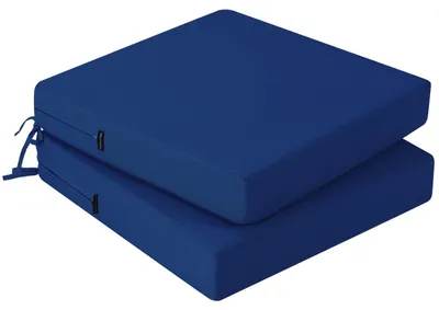 Productafbeelding van Outdoor stoelkussen 50 x 50 cm, set van 2, marineblauw