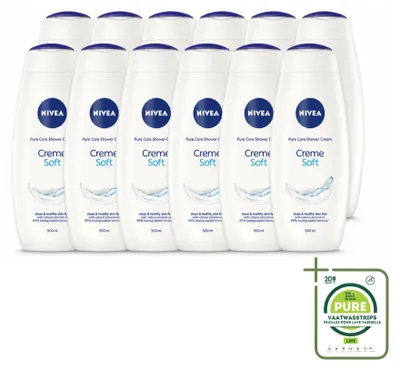 Zdjęcie produktu dla 12 sztuk żelu pod prysznic NIVEA Douchecreme Soft z olejem migdałowym - 500 ml - opakowanie zbiorcze