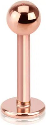 Produktbild von viva-adorno 1,6 x 8 x 3mm Lippen Piercing Stecker Edelstahl rosegold in verschiedenen Größen Tragus Labretstecker Z419