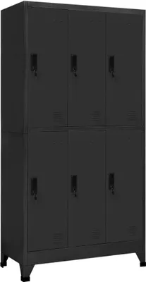 Obrázek produktu pro The Living Store skříňka antracit 90x45x180 cm ocelová