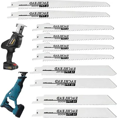 Immagine prodotto di Set di lame da sega 6-18 TPI per legno, a taglio grossolano, per taglio a umido, 10 pezzi