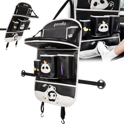 Productafbeelding van Auto-achterbankorganizer voor kinderen | Vuilwerende rugleuningbeschermer, rugleuningbescherming, autostoelbeschermer, rugleuningbescherming voor kinderen, reistoeslag, organizer