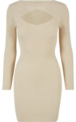 Obrázek produktu pro Urban Classics - Dámské šaty s výstřihem TN133 (4XL) (písková)