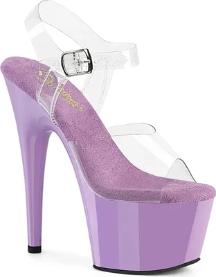 Produktbild von ADORE-708 Pleaser vegan y Damen High Heels Damen Plateau Sandalen klar lavendel
