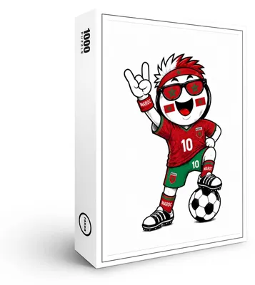 Image de Puzzle haut de gamme Raxxa « Coupe du monde 2026 - Maroc », 1 000 pièces