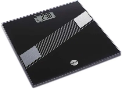 Zdjęcie produktu dla Waga Osobowa Elektryczna Eldom Two140/C, Szklana, Czarna, Do 150 Kg, Pomiar Tłuszczu