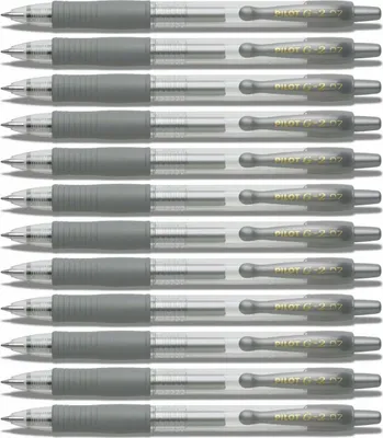Produktbild von Pilot G2-07 Gelschreiber silber - 12er-Set