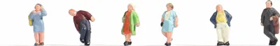 Produktbild von NOCH Z Figuren Passanten, handbemalte Modellfiguren, für Spur Z ideal für Parks und Bahnhöfe