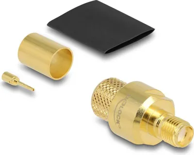 Zdjęcie produktu dla DeLOCK 91782, SMA, SMA, Mosiądz/złoto, 50 Ω, Złoto, Tajwan