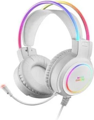 Immagine prodotto di Cuffie da gioco con microfono Mars Gaming MHRGB/ Jack 3,5/ Bianco