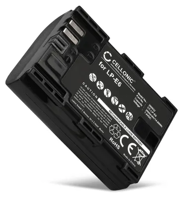 Produktbild von CELLONIC 1x Akku für Kamera Kompatibel mit Canon EOS R7, EOS 70D, EOS 5D Mark IV, LP-E6 - (2000mAh, 7.4V)