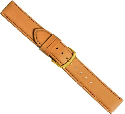 Produktbild von Uhrenarmband Leder weich braunbeige Herzog Beach 20416G, Stegbreite:24mm
