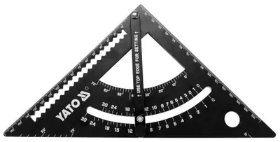 Produktbild von Yato YT-70782, Zimmermannswinkel, Schwarz, Aluminium, Zoll, Zoll, 17 cm