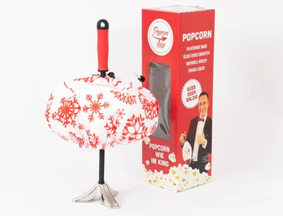 Produktbild von Der Popcornloop mit Christmas Haube - Popcornmaschine für Popcorn Mais Zuhause Kino Retro Heimkino Popcornmaker Popcornzubereiter Popcorn Maker