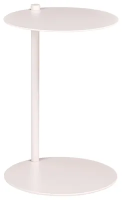 Zdjęcie produktu dla BELIANI Stolik pomocniczy złamana biel metalowy 35 x 52 cm styl nowoczesny stolik na kanapę