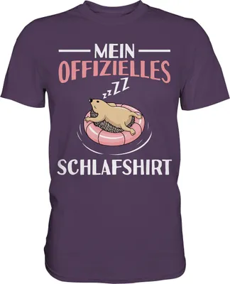 Produktbild von Offizielles Schlafshirt Nachthemd Schlafanzug Pyjama Igel T-Shirt – Urban Purple / 3XL