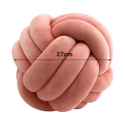 Produktbild von CANDeal 27cm Knotenkissen, Geknotetes Kissen für Sofa, Bett, Dekorat, Zierkissen Knoten, Knoten-Ball-Kissen