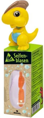 Produktbild von Moses Seifenblasen Dino-Figuren mit beweglichen Köpfen, 6.5 x 3.5 x 13 cm