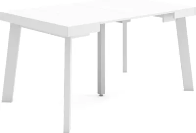 Produktbild von Ausziehbarertisch, 140x90x73cm, Für 6 Gäste, Hölzerne Beine, Weiß