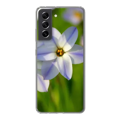 Produktbild von MuchoWow® Handyhülle Schutzhülle Hülle für Samsung Galaxy S21 FE Blumen - Garten - Lila Silikon Softcase Handy Hülle - Mobiltelefonhülle