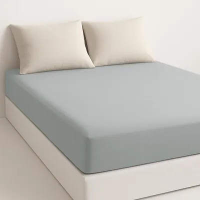 Immagine prodotto di Lenzuolo, 160 x 190/200 cm, in microfibra, morbido, altezza 28 cm, traspirante e facile da pulire, colore grigio