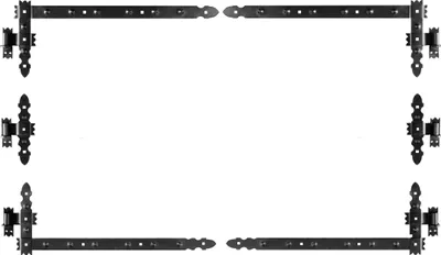Produktbild von Winkelband Winkelbänder Türbänder Türband Torband Torbänder Schwarz Pulverbeschichtet - Größe: 800 (6 Teile)